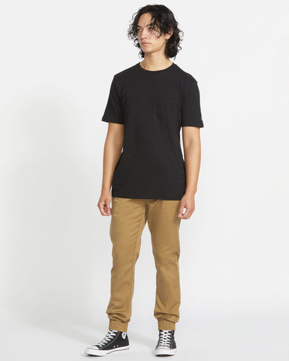 Men's Frickin Slim Joggers-Dark Khaki-Volcom
