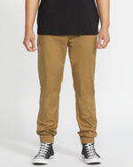 Men's Frickin Slim Joggers-Dark Khaki-Volcom