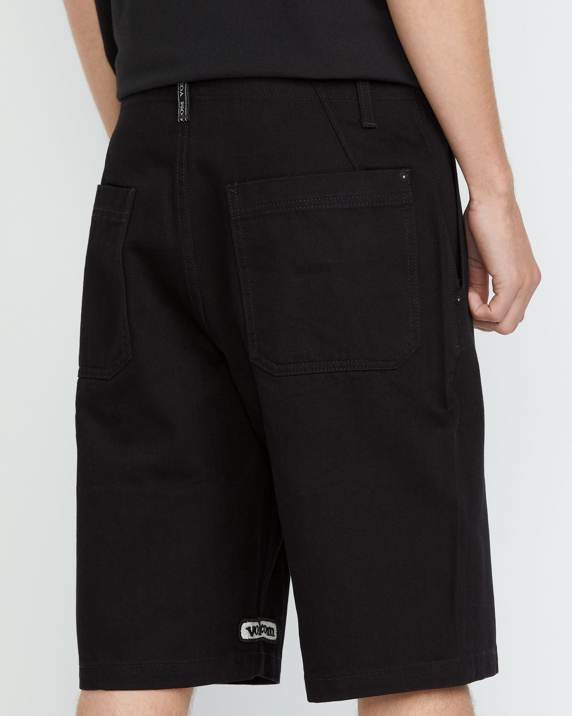 Men's Sawhorse Denim Shorts-Black-Volcom