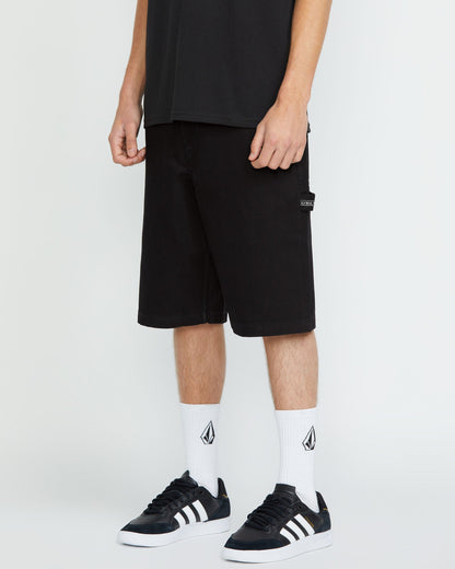 Men's Sawhorse Denim Shorts-Black-Volcom