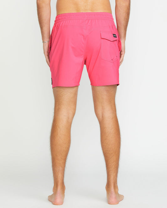 Men's Lido Solid 16" Trunks-Neon Pink-Volcom