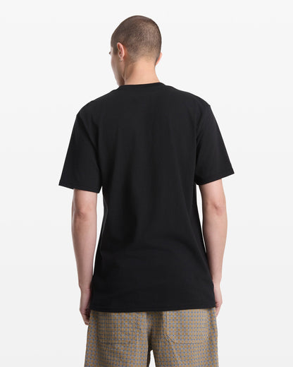 Men's Circle Split Short Sleeve Tee-Black-Volcom