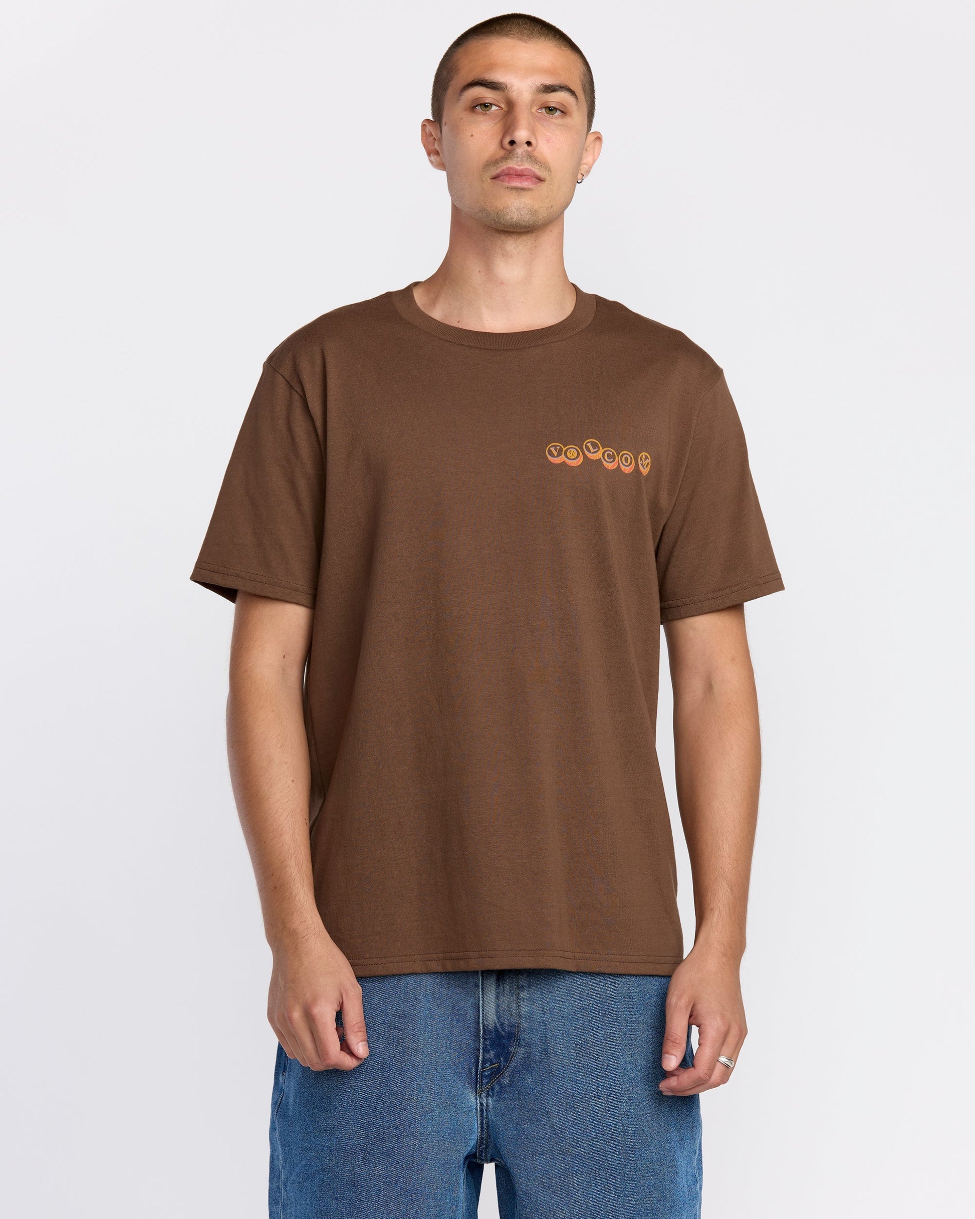 Men's Veevo Short Sleeve Tee-Brownstone-Volcom