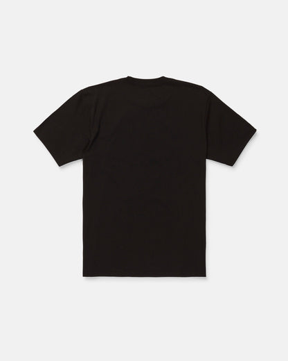 A Volcom Men's Dual Euro Short Sleeve Tee in classic fit, shown from the back and laid flat against a white background.