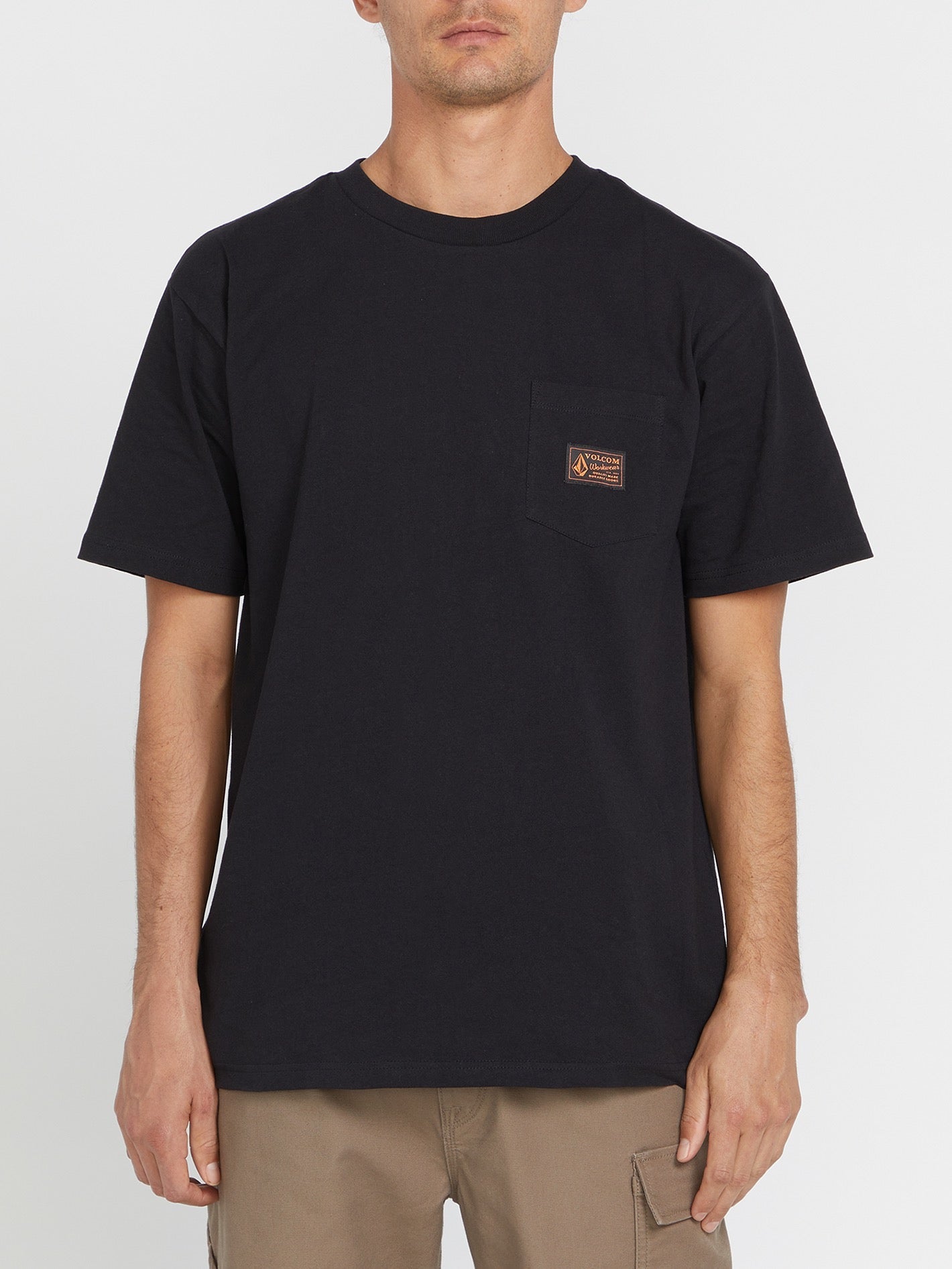 Men's Volcom Workwear Certifico Short Sleeve Tee-Black-Volcom
