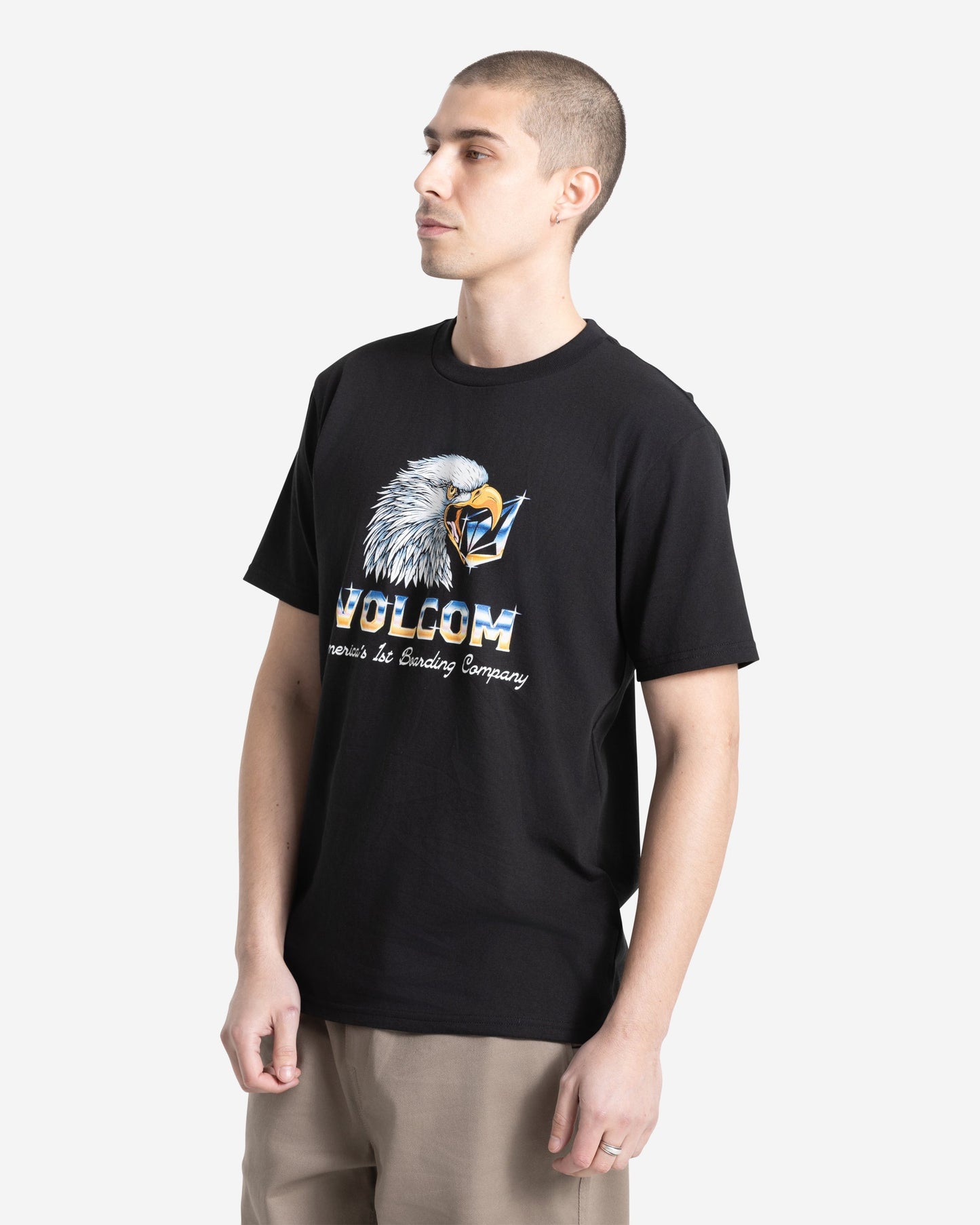 Volcom Men's American Steel Short Sleeve Tee Black