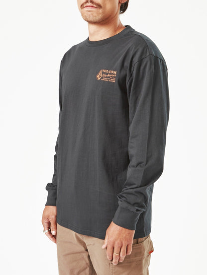 Men's Volcom Workwear Long Sleeve Shirt-Black-Volcom