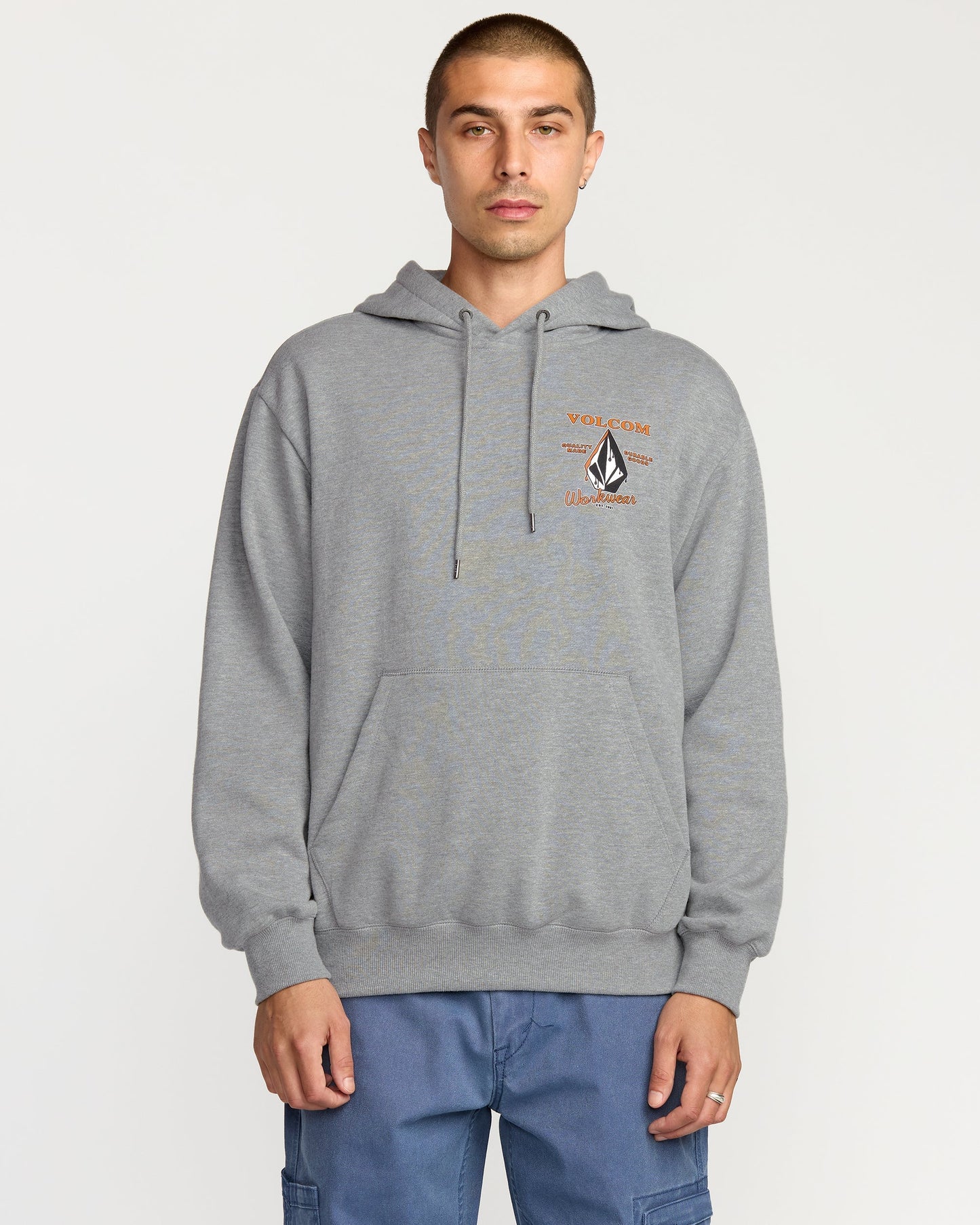 Men's Workwear Pullover-Heather Grey-Volcom