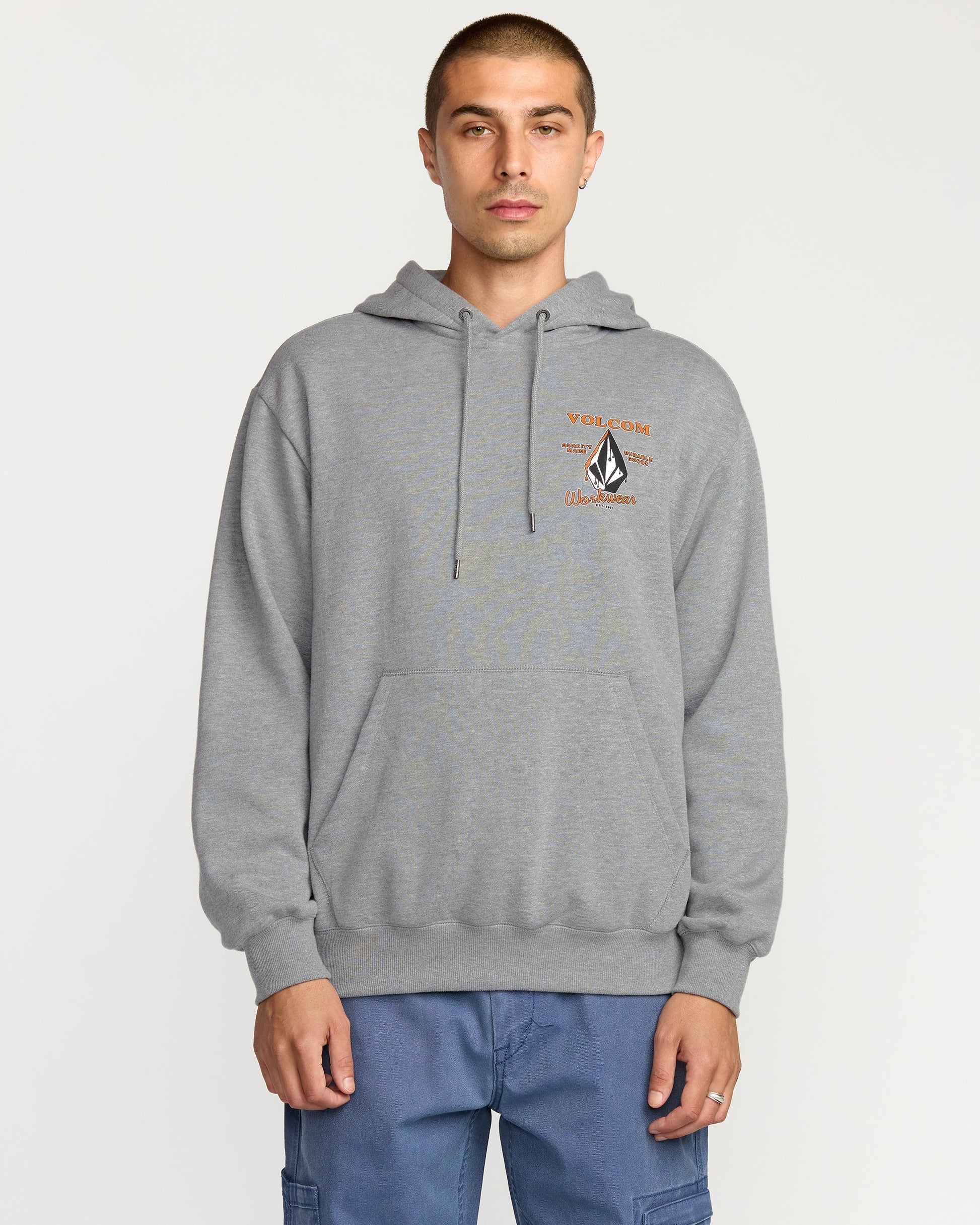 Men's Workwear Pullover-Heather Grey-Volcom