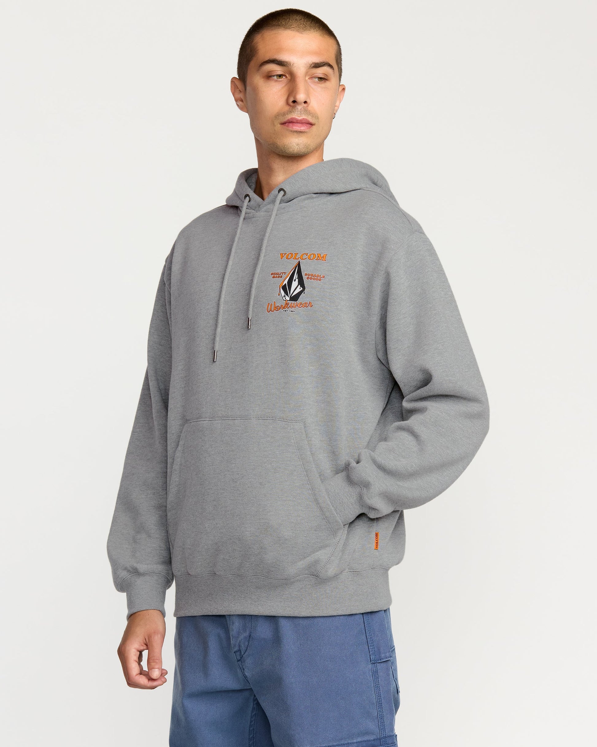 Men's Workwear Pullover-Heather Grey-Volcom