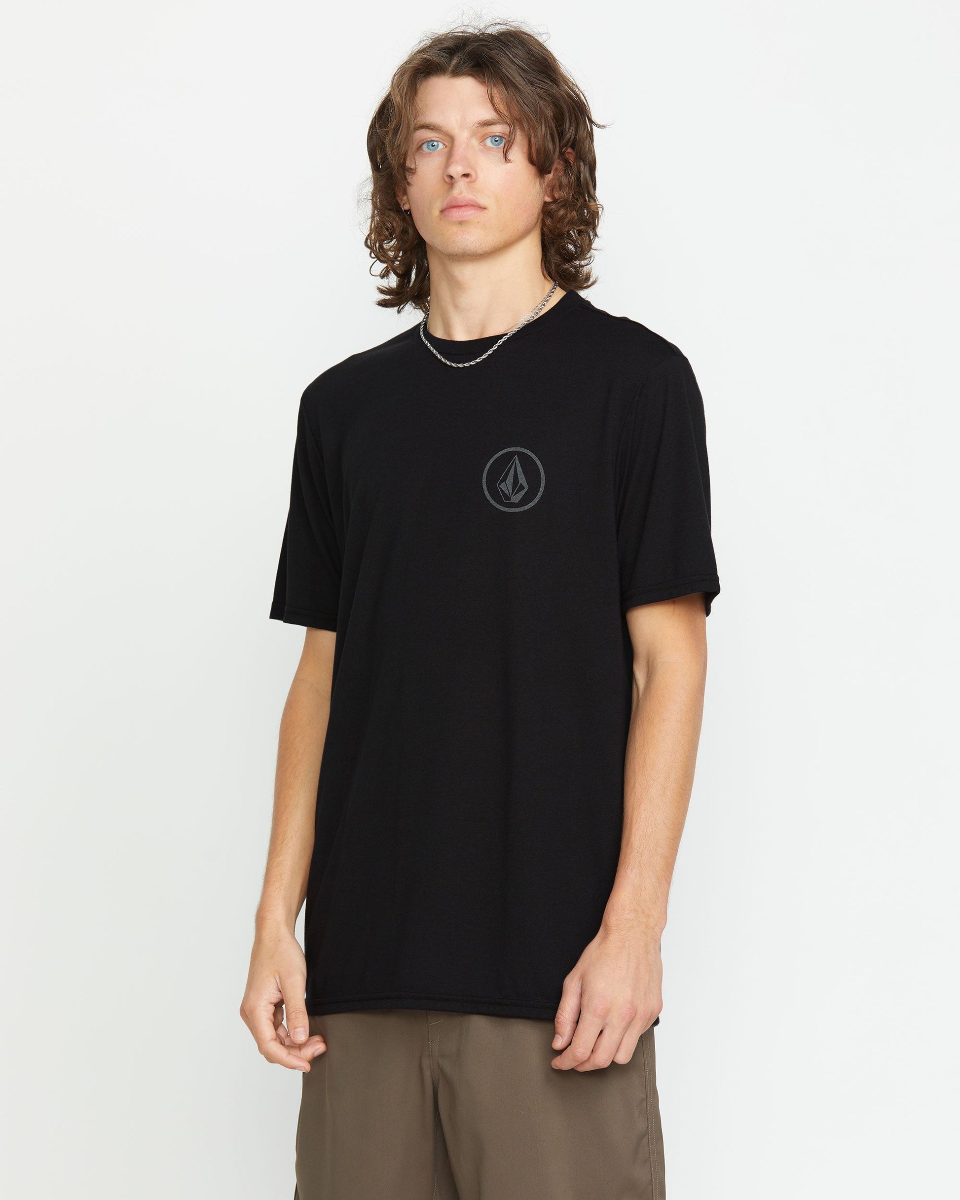 Men's Stone Tech Short Sleeve Tee-Black-Volcom