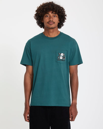 Men's Parted Out Pocket Short Sleeve Tee