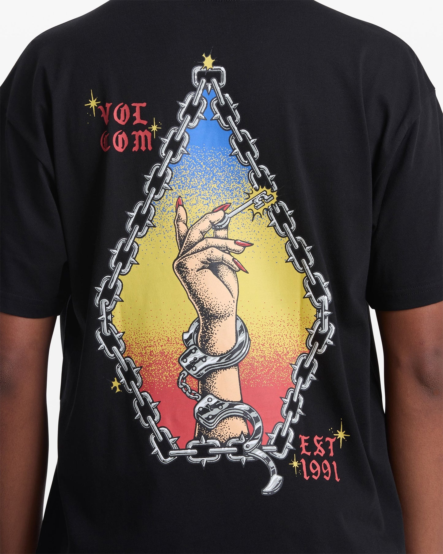 Volcom Men's Featured Artist Daniel Shepard Unlocked Short Sleeve Tee