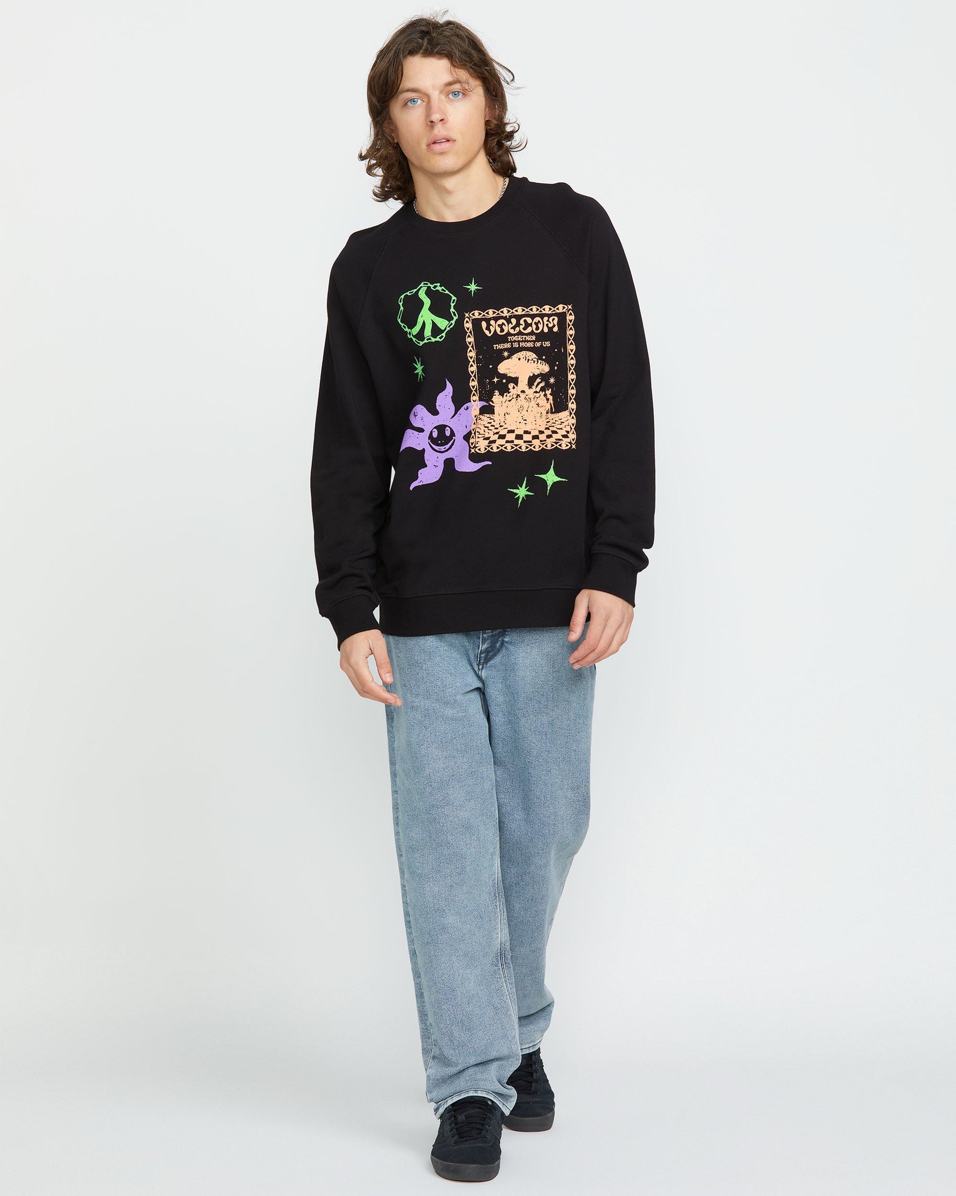 Men's Featured Artist F Rygalski Crew-Black-Volcom