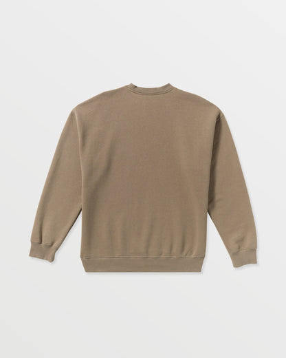 Volcom Men's Single Stone Pw Crew Brindle