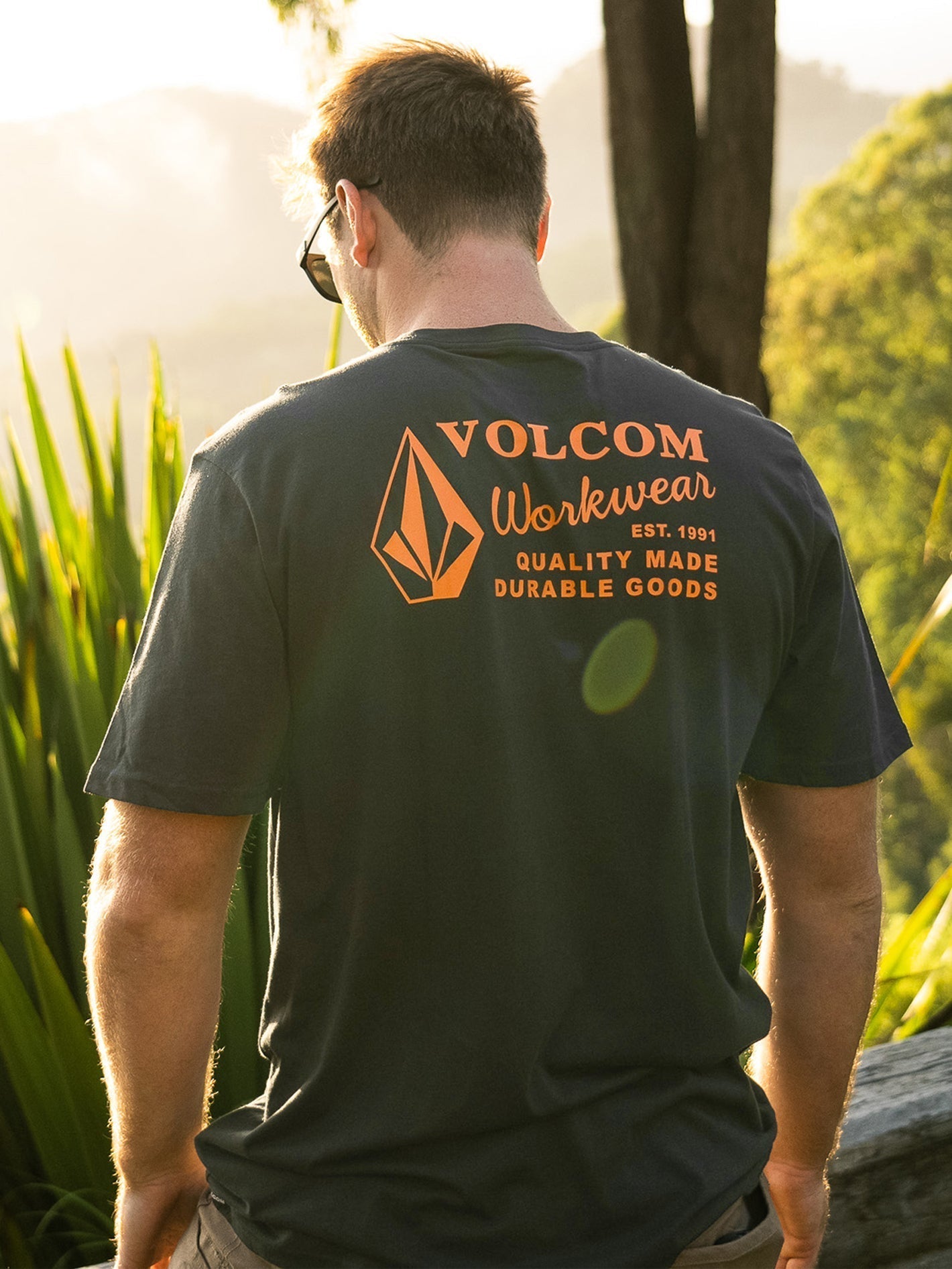 Men's Volcom Workwear Short Sleeve Tee-Black-Volcom