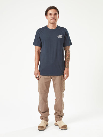 Men's Volcom Workwear Short Sleeve Tee-Navy-Volcom