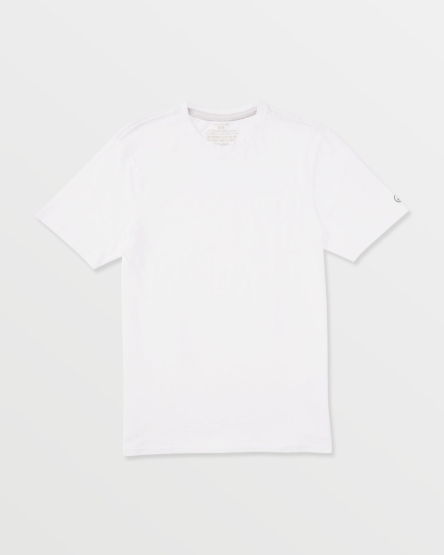 Men's Solid Short Sleeve Pocket Tee-White-Volcom