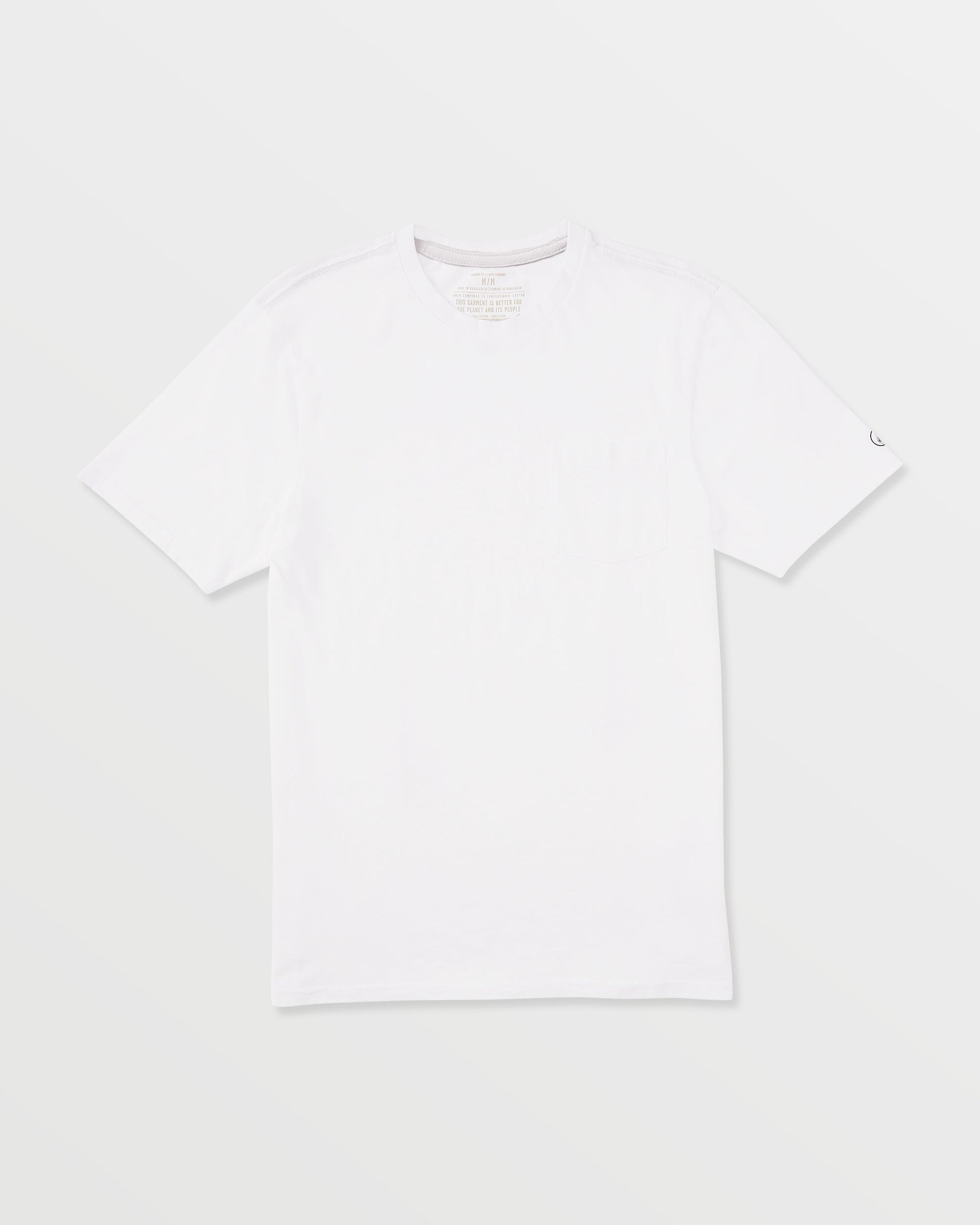 Men's Solid Short Sleeve Pocket Tee-White-Volcom