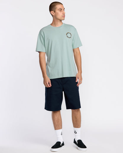 Men's Daylighter Short Sleeve Tee-Chambray-Volcom