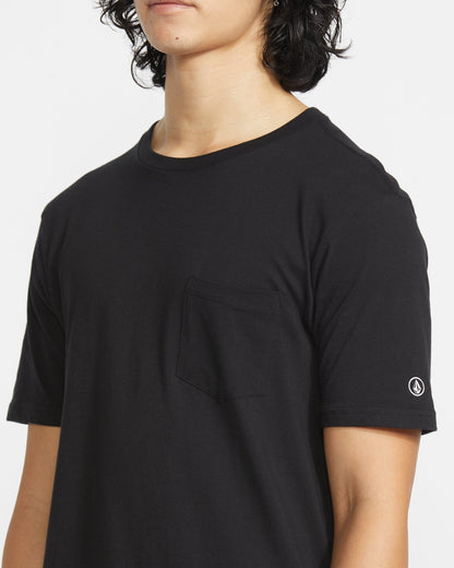 Men's Solid Short Sleeve Shirt Pocket Tee--Volcom