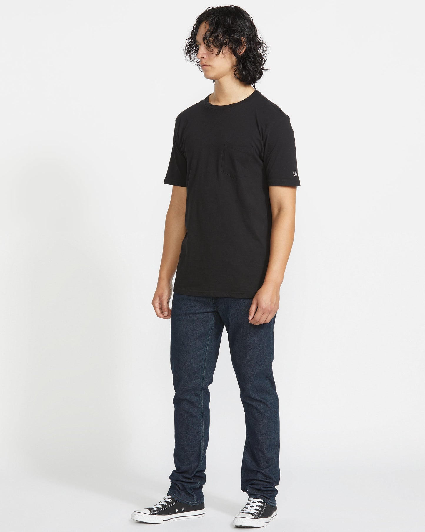 Men's Solid Short Sleeve Shirt Pocket Tee--Volcom