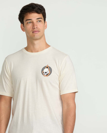 Men's Arched Short Sleeve Tee-Off White Heather-Volcom