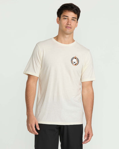 Men's Arched Short Sleeve Tee-Off White Heather-Volcom