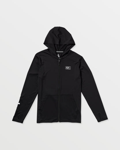 Men's Modstone Loose Zip Hoodie-Black-Volcom