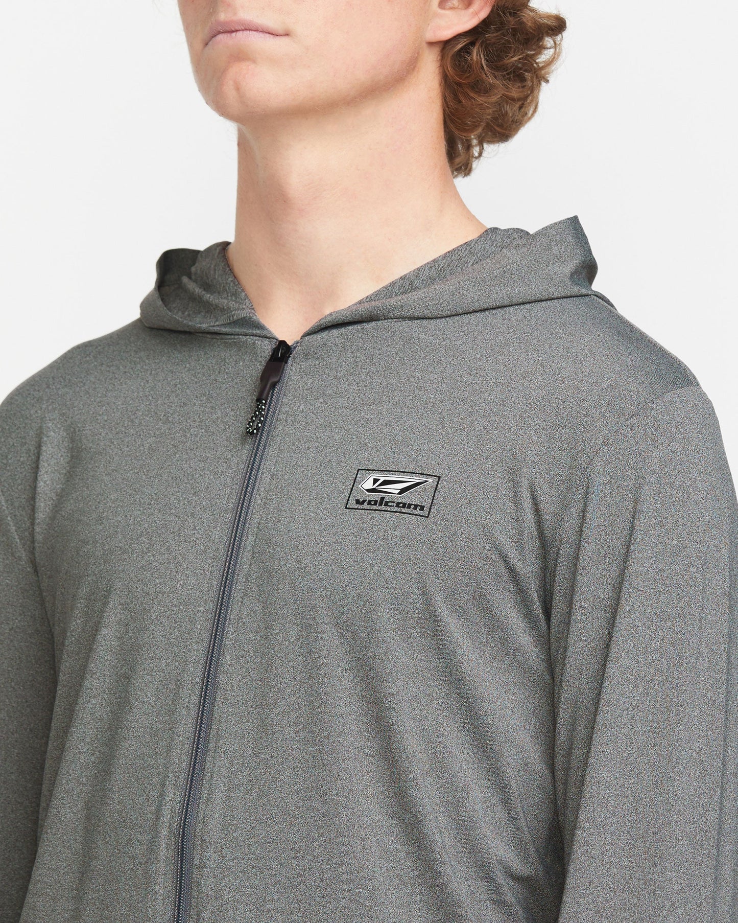 Men's Modstone Loose Zip Hood-Heather Grey-Volcom