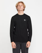 Men's Oval Track Loose Long Sleeve Surf Tee-Black-Volcom