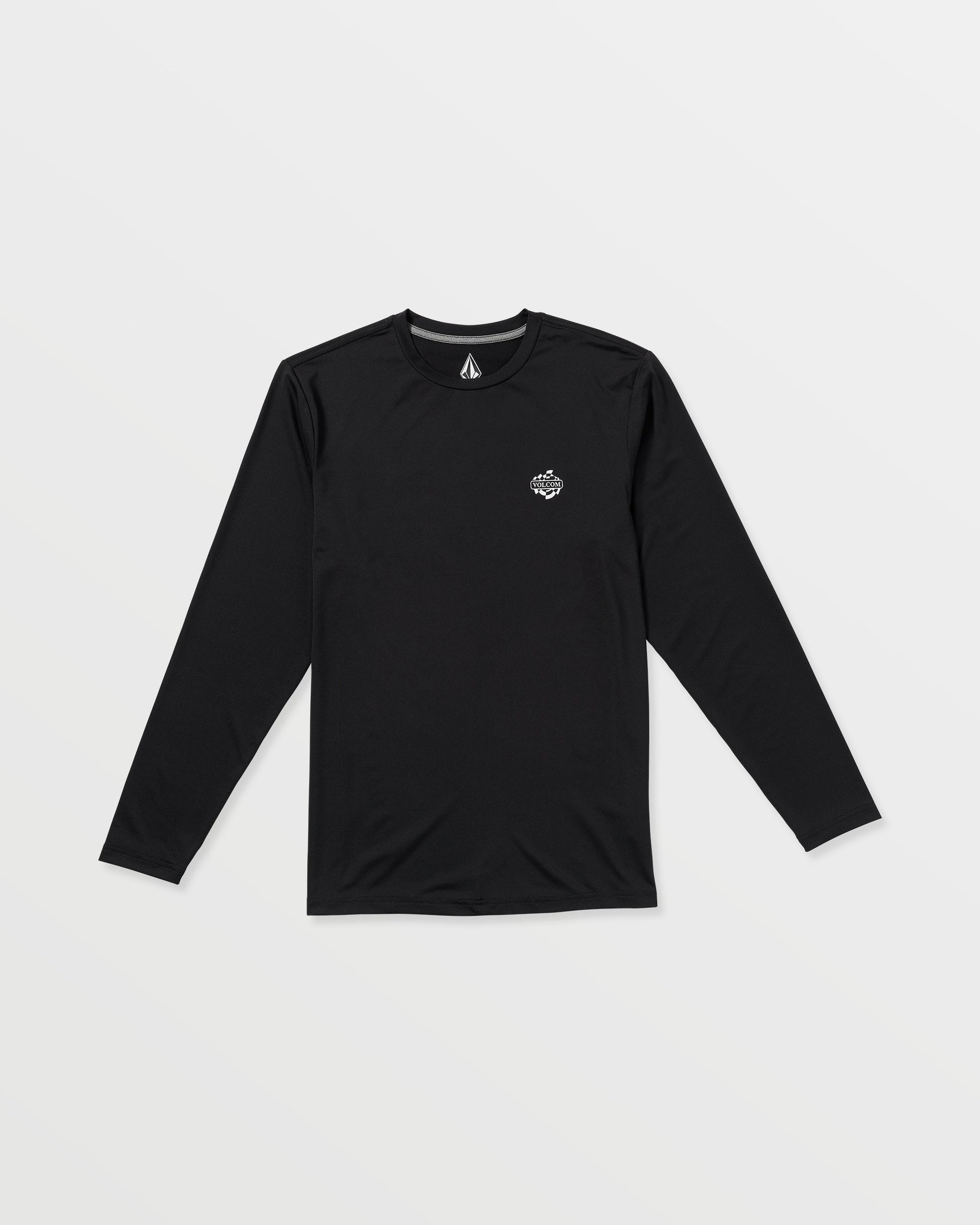 Men's Oval Track Loose Long Sleeve Surf Tee-Black-Volcom