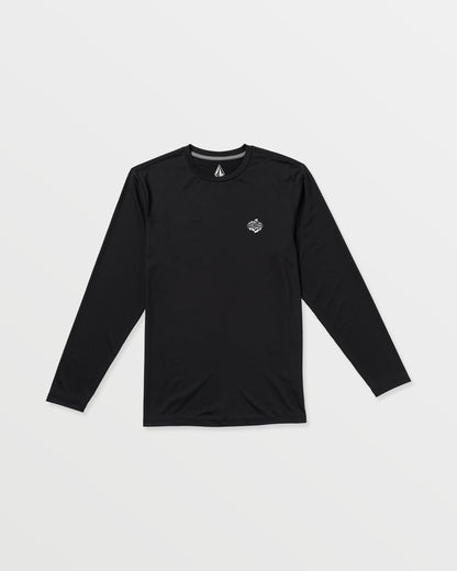 Men's Oval Track Loose Long Sleeve Surf Tee-Black-Volcom