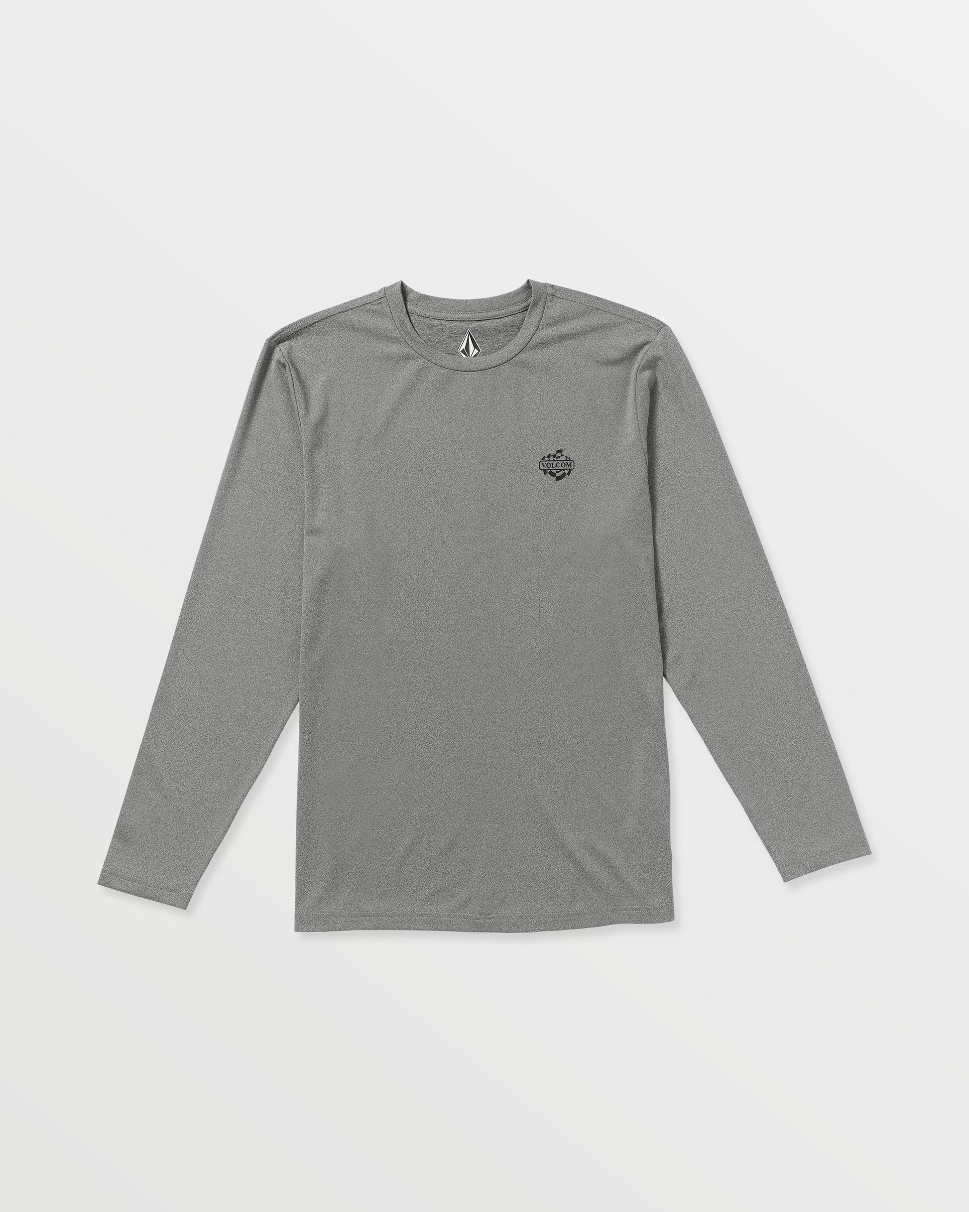Men's Oval Track Loose Long Sleeve Surf Tee-Heather Grey-Volcom