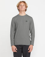 Men's Oval Track Loose Long Sleeve Surf Tee-Heather Grey-Volcom
