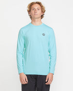 Men's Oval Track Loose Long Sleeve Surf Tee-Resin Blue-Volcom