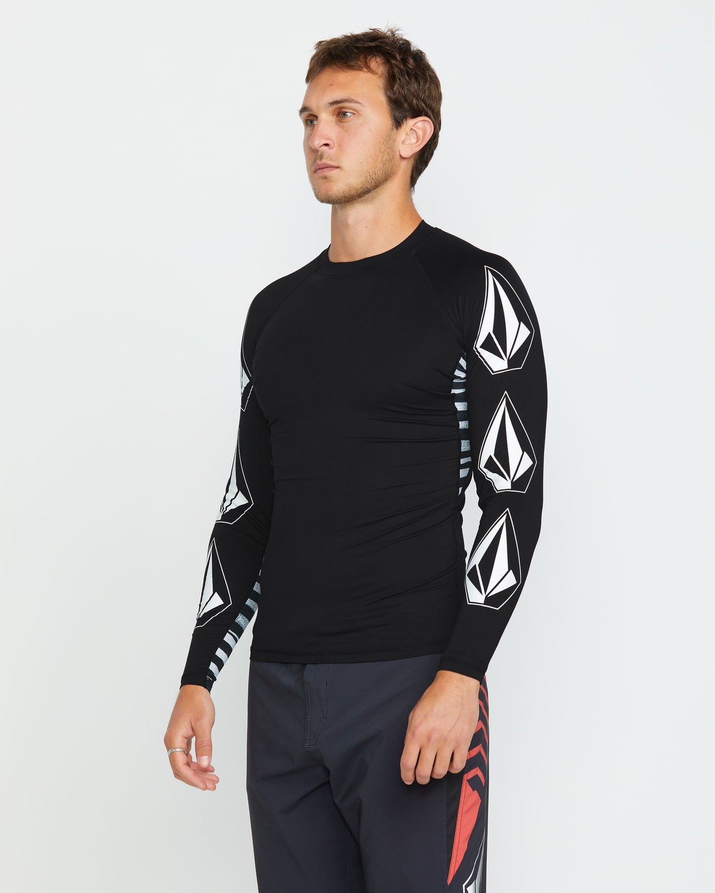 Men's Surf Vitals J Robinson Tght Long Sleeve Rashguard-Black-Volcom