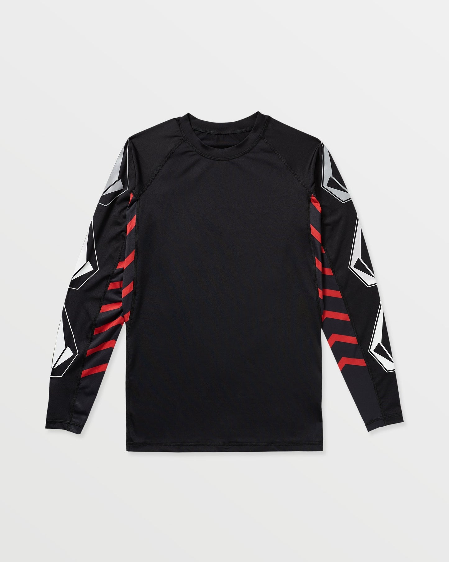 Men's Surf Vitals J Robinson Tght Long Sleeve Rashguard-Black/Red-Volcom