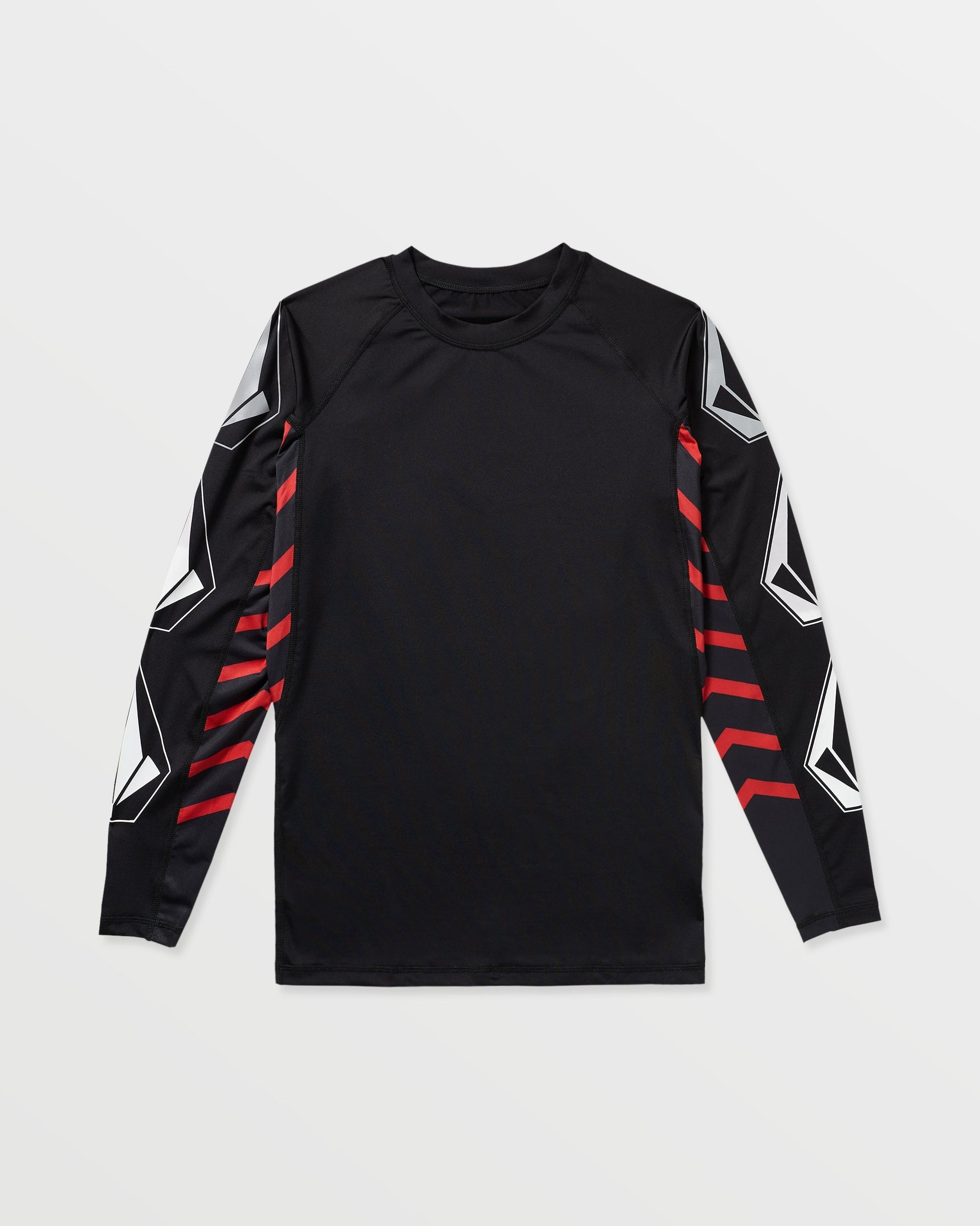 Men's Surf Vitals J Robinson Tght Long Sleeve Rashguard-Black/Red-Volcom