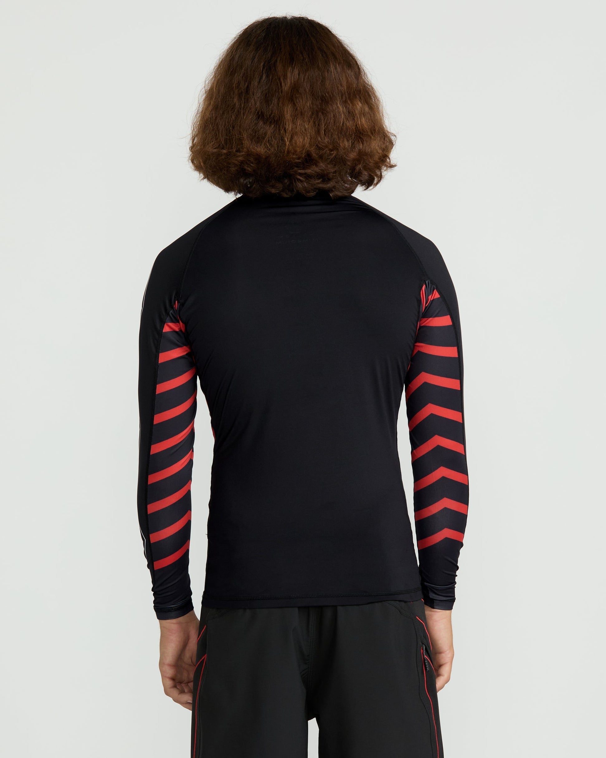 Men's Surf Vitals J Robinson Tght Long Sleeve Rashguard-Black/Red-Volcom