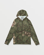 Men's Loose Hood Long Sleeve Surf Tee-Khaki-Volcom
