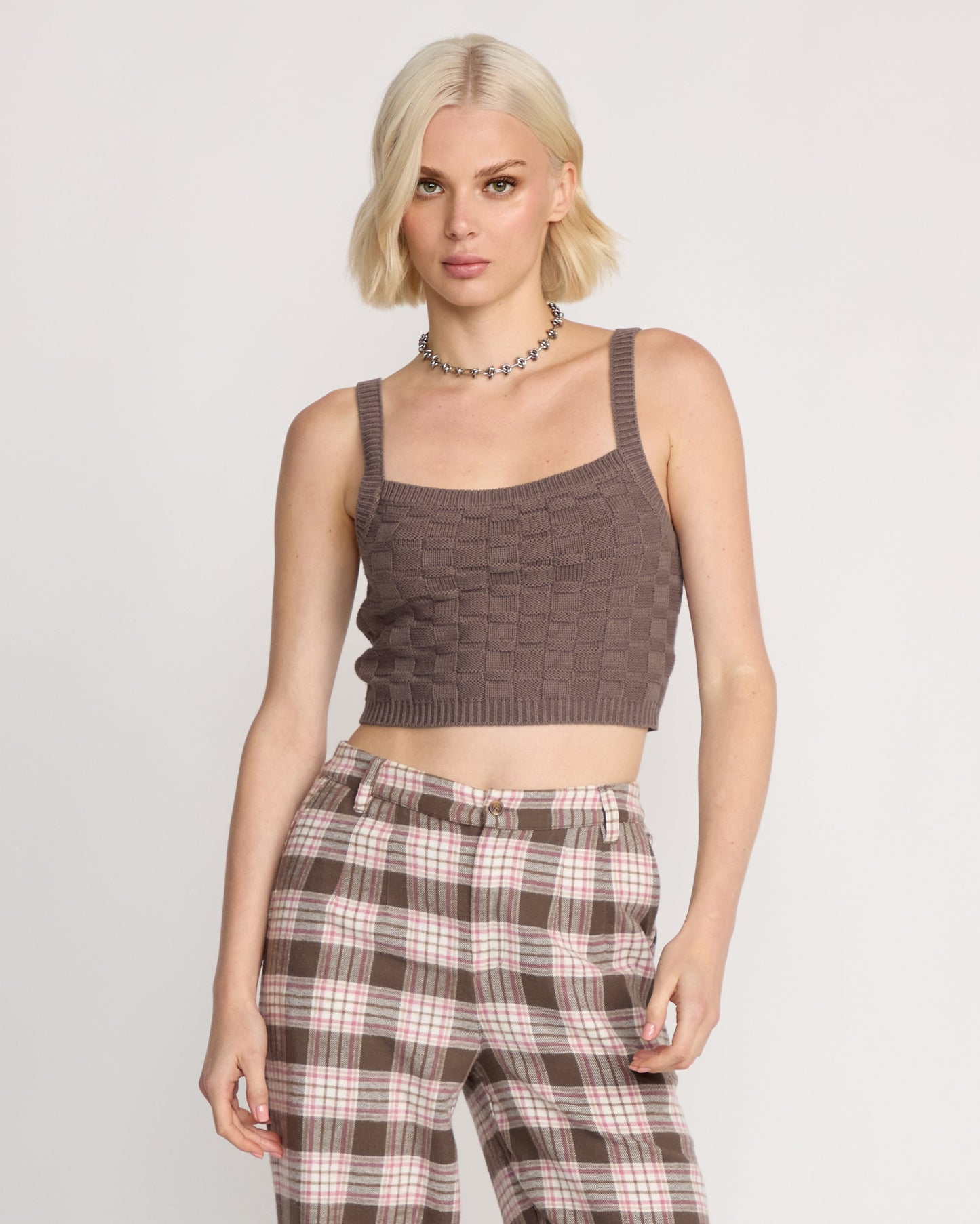 Women's Snug Lyfe Sweater Cami-Black Plum-Volcom