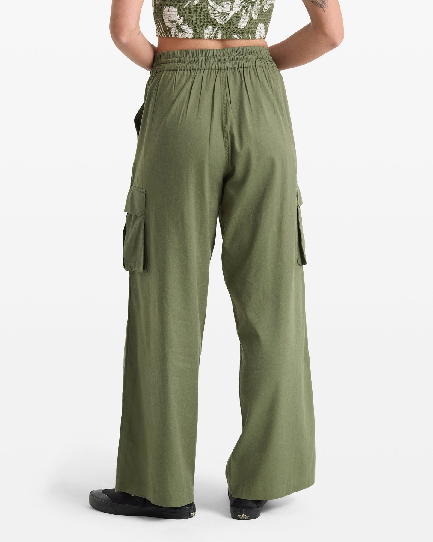 Women's Lived In Beach Pants-Moss Stone-Volcom