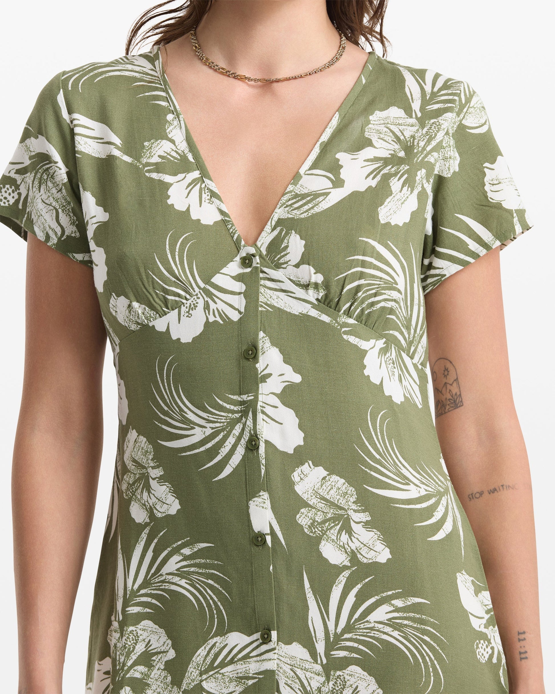 Women's Vroom Service Dress-Moss Stone-Volcom