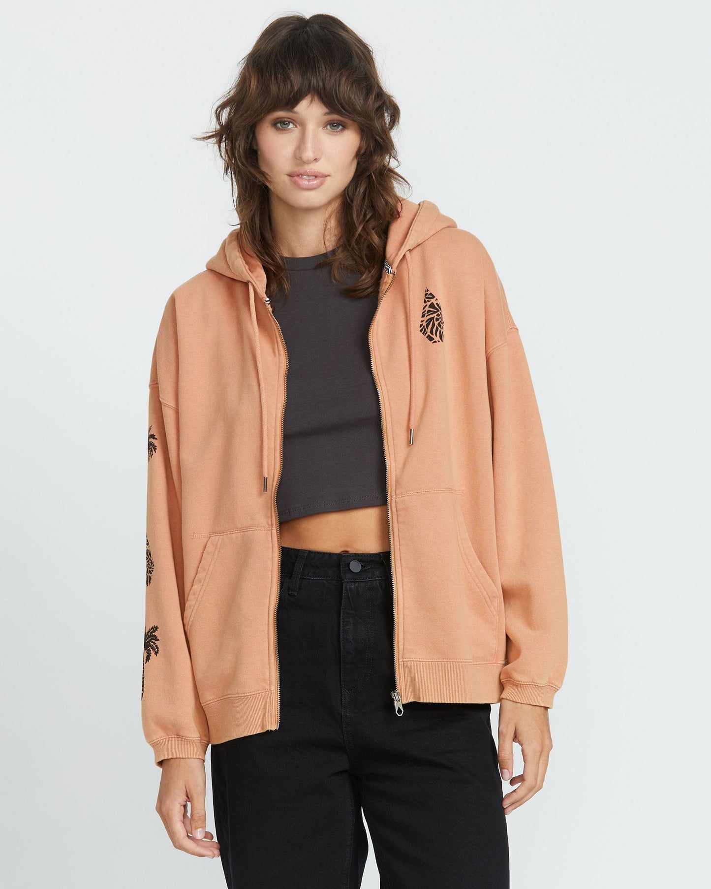 Women's Stone Art Up Zip