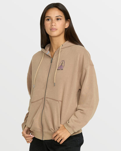 Women's Stone Art Up Zip