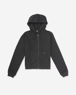 Women's Lived In Fleece Zip Hoodie-Vintage Black-Volcom