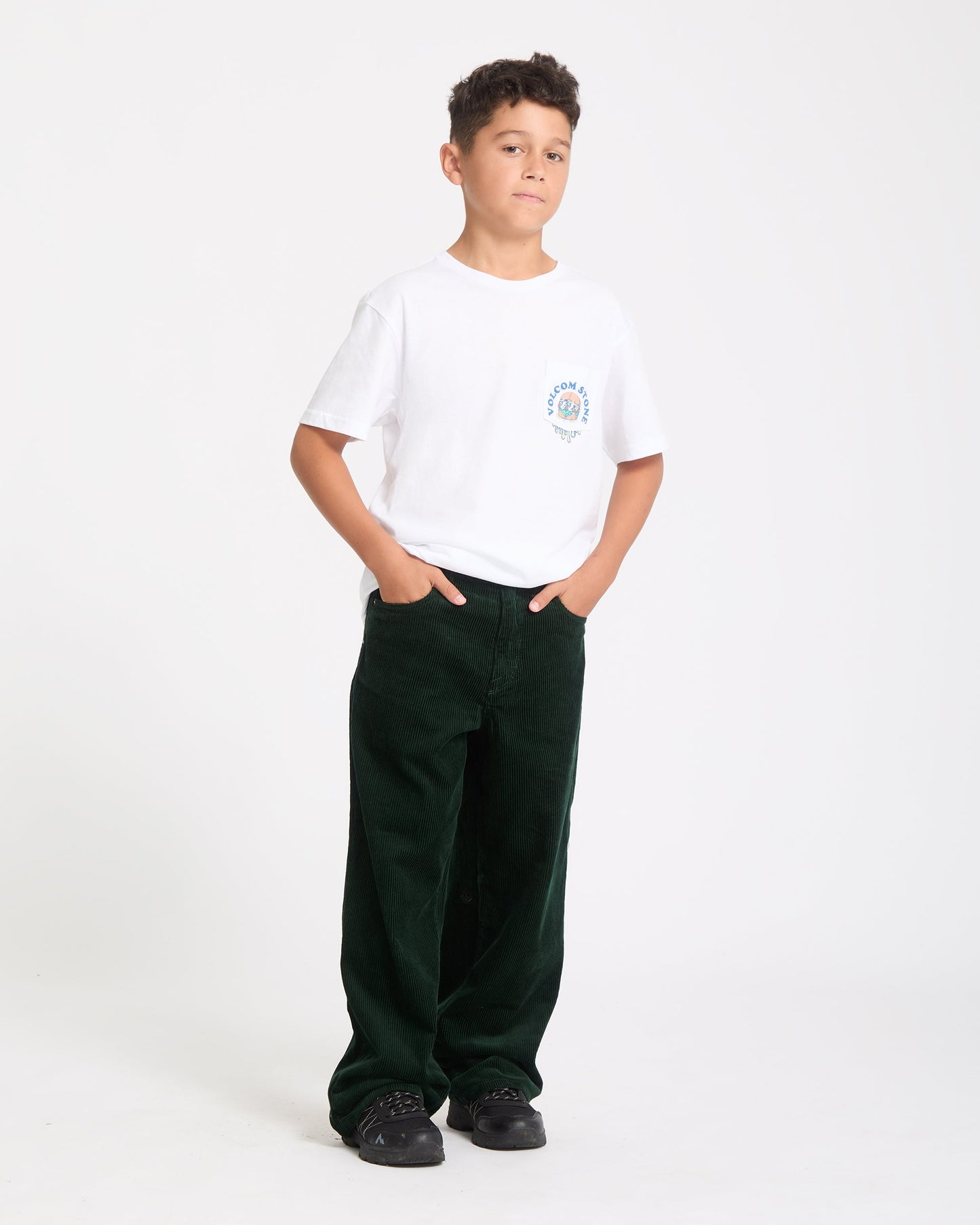 Kids' Burgstone Pocket Tee-White-Volcom
