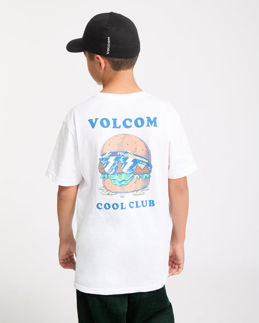 Kids' Burgstone Pocket Tee-White-Volcom