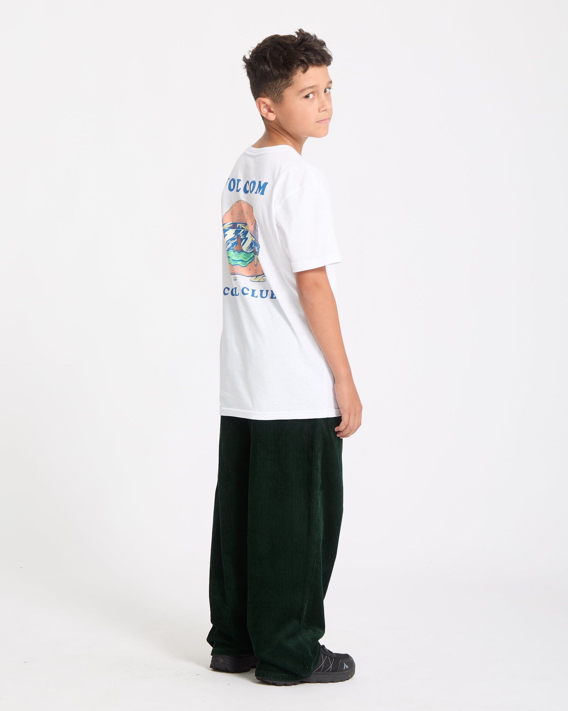 Kids' Burgstone Pocket Tee-White-Volcom